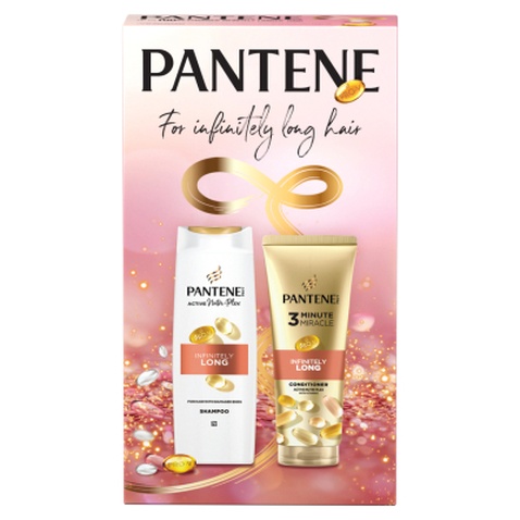Набір косметики Pantene Pro-V Infinitely Long Шампунь 400 мл + Бальзам-ополіскувач 220 мл (8700216614870)