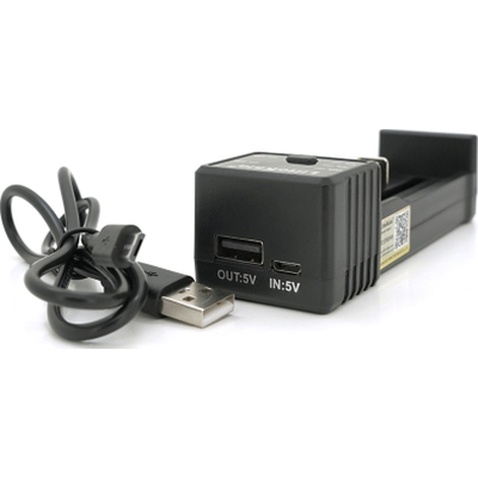 Зарядний пристрій для акумуляторів Liitokala 1 Slot, LED disp, USB, Li-ion/3.7V/3.8V, Li-Fe/3.2V, Ni-MH/1.2V (Lii-100C)