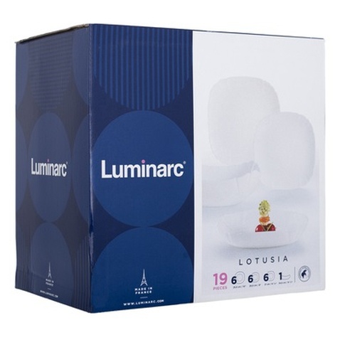 Столовий сервіз Luminarc Lotusia Білий 19 предметів (V1097)