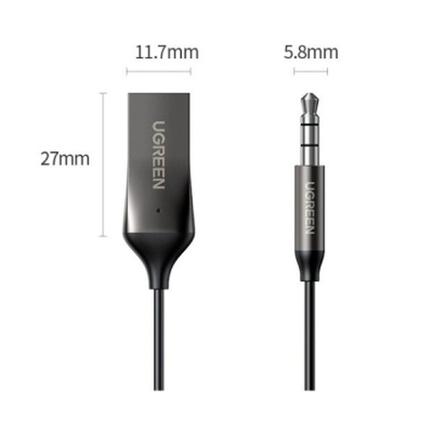 FM модулятор Ugreen Bluetooth 5.0 Aux with mic CM309 UGREEN Black (70601)