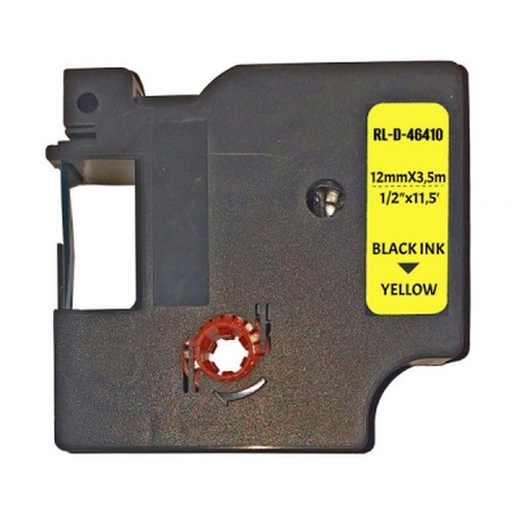 Стрічка для принтера етикеток UKRMARK RL-D-Se-46210-BK/SI Security Label. для DYMO серії D1. 12мм (900293)
