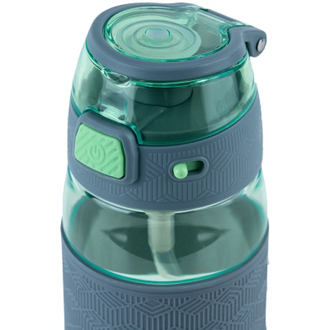 Поїльник-непроливайка Kite 600 мл, зелено-сіра (K24-1201-2)
