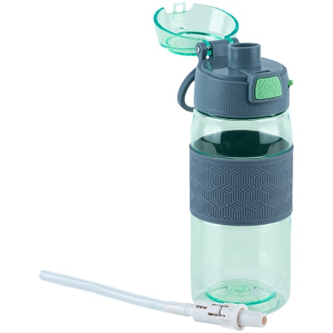 Поїльник-непроливайка Kite 600 мл, зелено-сіра (K24-1201-2)