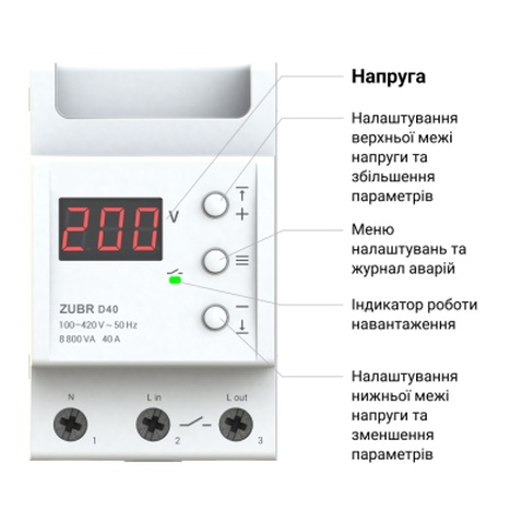 Реле напруги ZUBR D32 (4820120220418)