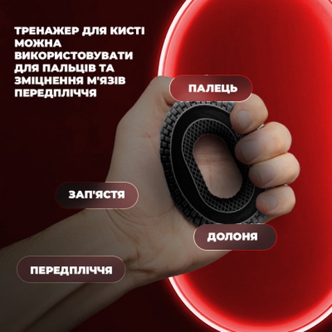Еспандер PowerPlay PP-4333 Hand Grip Hard 30 кг Чорний (PP_4333_Black_30kg)