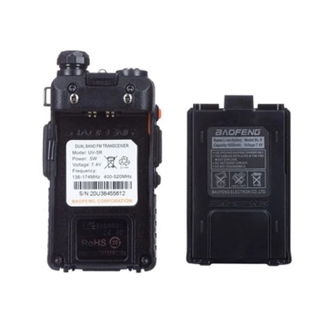 Портативна рація Baofeng UV-5R Black Six Pack комплект 6 шт (2200000758965)