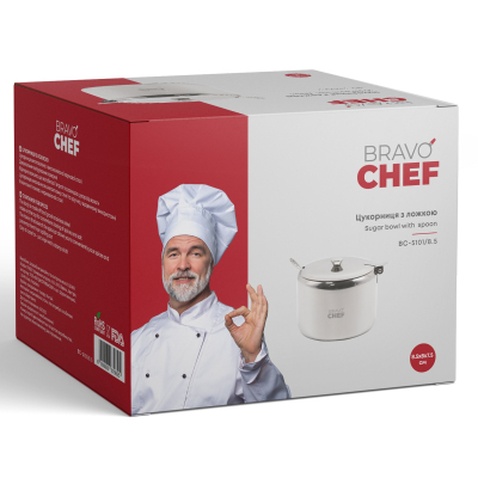 Цукорниця Bravo Chef з ложкою 8.5 см (BC-5101/8.5)