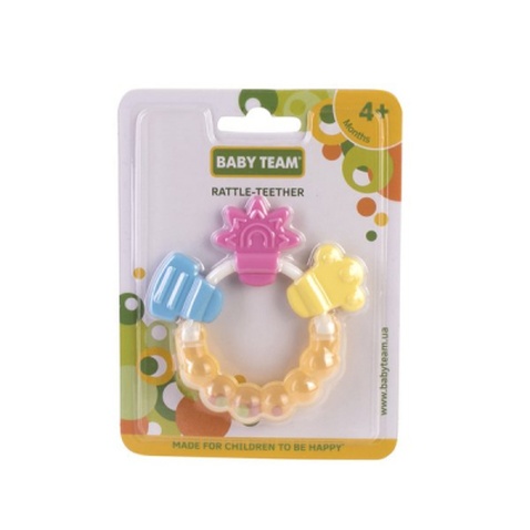 Прорізувач Baby Team Брязкальце Квіточка (4824428084109)