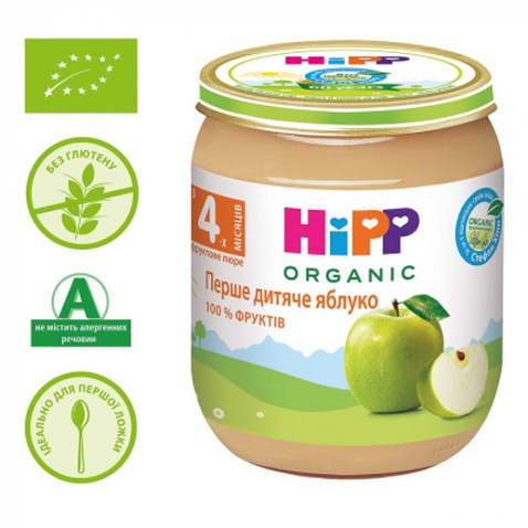 Дитяче пюре HiPP Яблуко 125 г (1223011)
