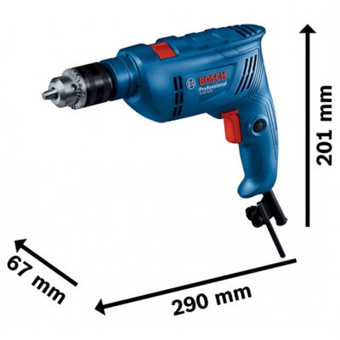 Дриль Bosch GSB 600, 600Вт, 1-10 мм, 3000 об/хв, 48000 уд/хв (0.601.1A0.320)
