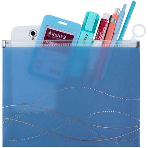 Папка на блискавці Axent zip-lock А5 Waves-2 (1498-41-A)