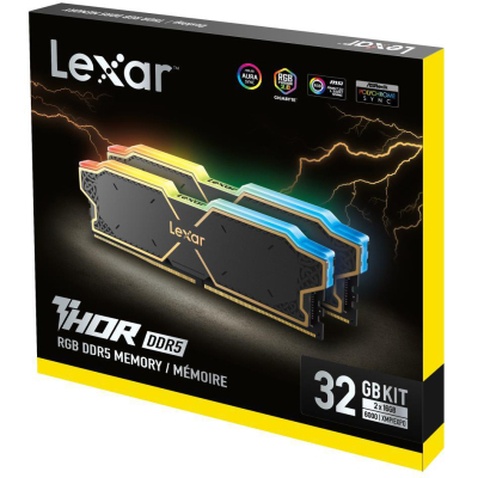 Модуль пам'яті для комп'ютера DDR5 32GB (2x16GB) 6000 MHz Thor RGB Lexar (LD5U16G60C38BG-RGD)