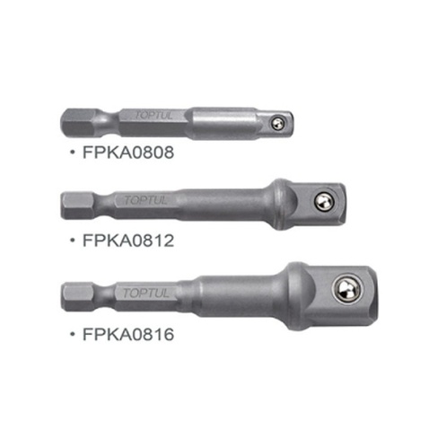 Адаптер для інструменту Toptul під шуруповерт 1/4" 3шт. 1/4", 3/8", 1/2" (GAAR0301)