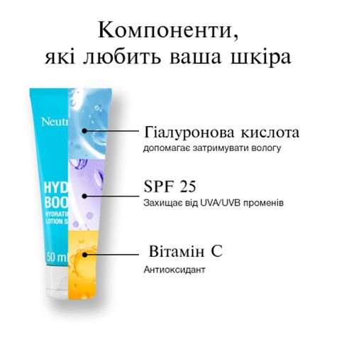 Крем для обличчя Neutrogena Hydro Boost Зволожувальний SPF 25 50 мл (3574661351711)