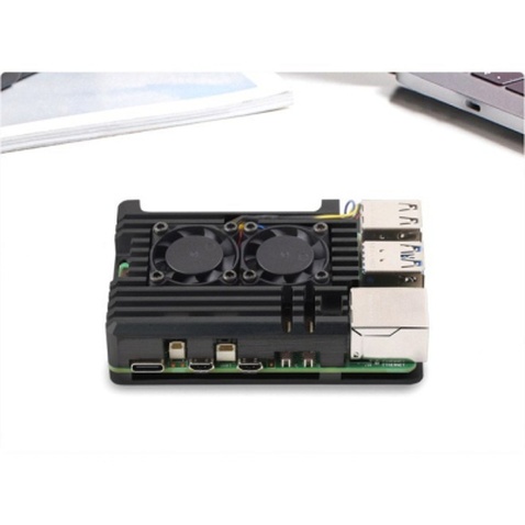 Корпус до промислового ПК KUONGSHUN for Raspberry Pi 5 Alu 2 fans (RA787)