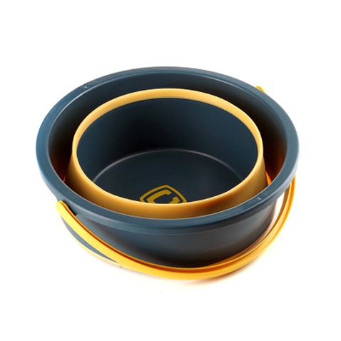 Відро складне СИЛА силіконове 10 л orange-black (961002)