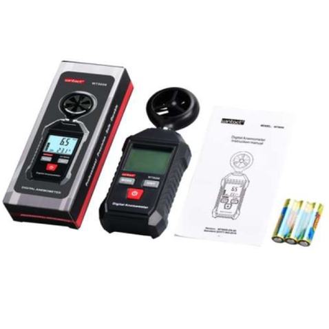 Анемометр Wintact 0-30м/с, -10-45°C (WT9056)