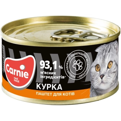 Паштет для котів Carnie м'ясний з куркою 100 г (4820255190013)