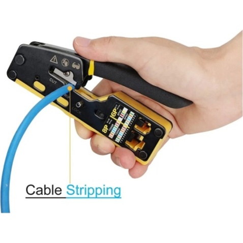 Інструмент Eserver RJ-45 (8P8C), RJ-12/11 (6P6C/6P4C), для прохідних конекторів (WT-4227B)