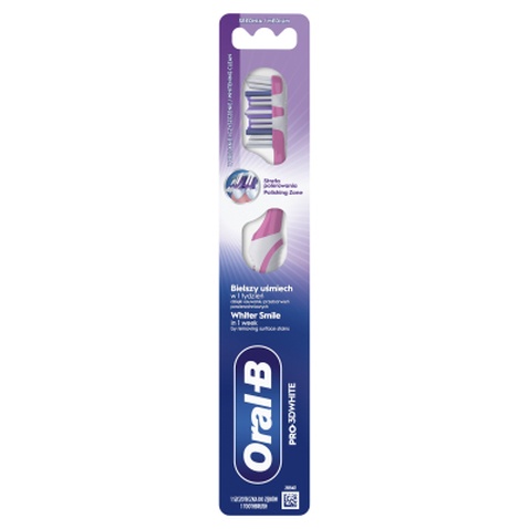 Зубна щітка Oral-B Pro 3D White Відбілювання Середньої жорсткості 1 шт. (8700216459518)