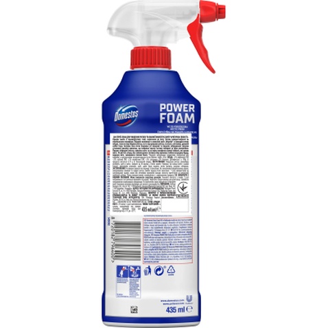 Піна для чищення ванн Domestos Power Foam Для чищення унітазу та ванної Арктична свіжість 435 мл (8720182796400)