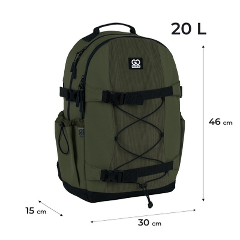 Рюкзак шкільний GoPack Education Teens 186 хакі (GO25-186L-3)