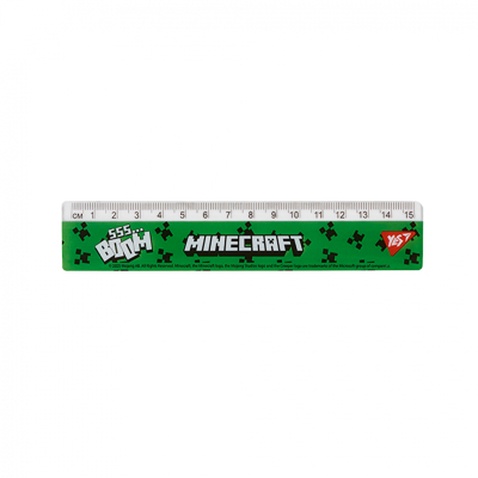 Лінійка Yes Minecraft 15 см (370680)