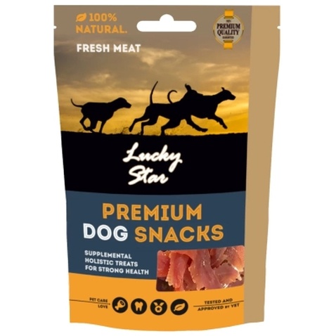 Ласощі для собак Lucky Star м'яке качине в'ялене м'ясо 11 см 85 г (4820111434138)