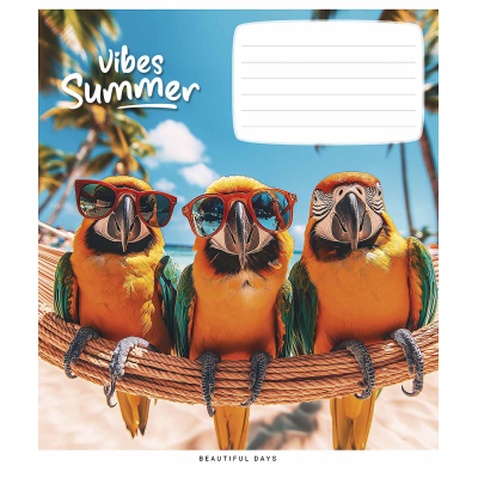 Зошит Школярик Summer vibes 18 аркушів лінія (018-3494L)