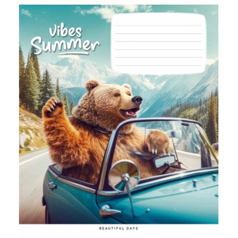 Зошит Школярик Summer vibes 18 аркушів лінія (018-3494L)