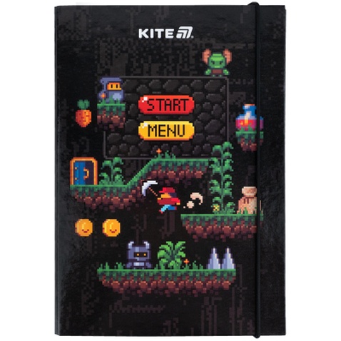 Папка для зошитів Kite В5 на гумці Pixel Game (K25-210-2)