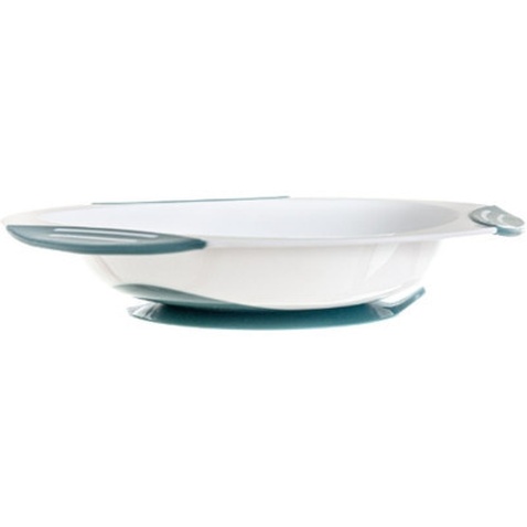 Тарілка дитяча Akuku на присосці, білий-бірюзовий (A0524)