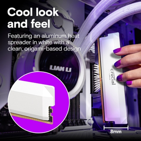 Модуль пам'яті для комп'ютера DDR5 32GB (2x16GB) 6400 MHz Pro Overclocking White Micron (CP2K16G64C38U5W)