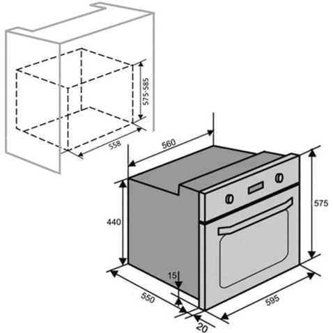 Духова шафа LUXELL A68-SF3 (FDT) BLACK