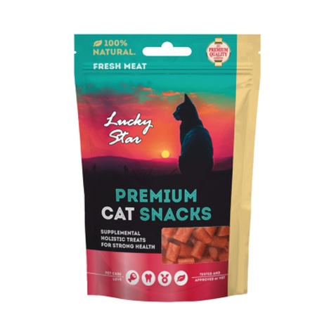 Ласощі для котів Lucky Star Шматочки в'яленої тріски 65 г (4820281500695)