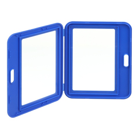 Бейдж Buromax горизонтальний, 101 х 80 мм, PP+PVC, синій (BM.5415-02)