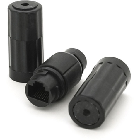 Зрощувач Voltronic 1+1 RJ45 UTP 5e 8P8C IP68, black (16628)