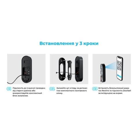Панель виклику Reolink Video Doorbell WiFi (D340W)