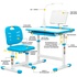 Парта зі стільцем Evo-kids (стіл+стілець+полиця+лампа) Blue (Evo-17 BL Ergo)