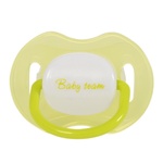 Пустушка Baby Team Силіконова ортодонтична З ковпачком та кільцем Нічна Від 12 місяців (4824428030083)