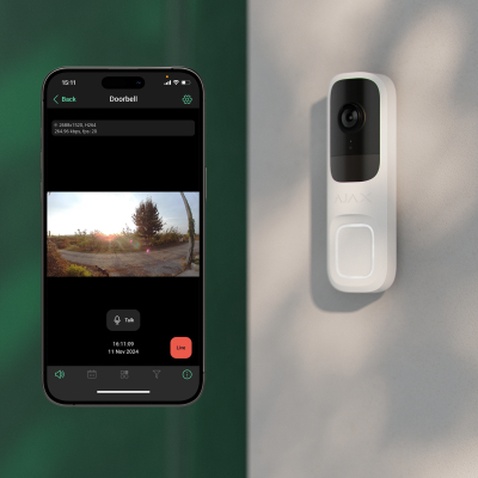 Панель виклику Ajax Doorbell graphite