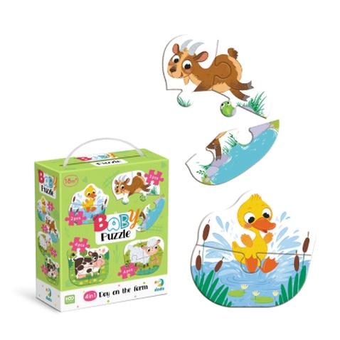 Пазл DoDo 4 в 1 Baby puzzle. День на фермі (300687)