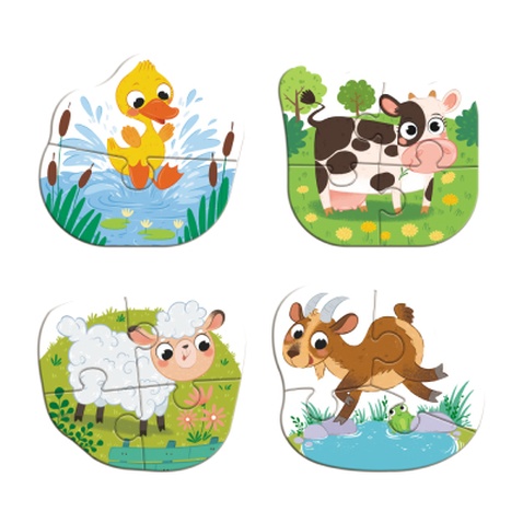 Пазл DoDo 4 в 1 Baby puzzle. День на фермі (300687)