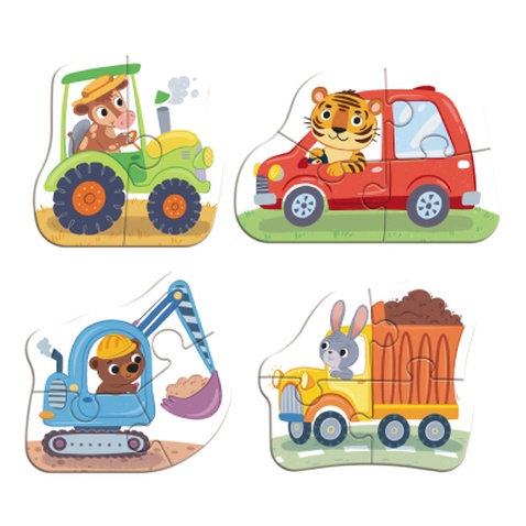 Пазл DoDo 4 в 1 Baby puzzle. Транспорт (300685)