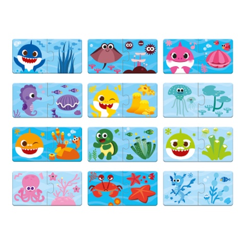 Пазл DoDo Дуо Baby Shark. З'єднай кольори (200586)