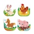 Пазл DoDo 4 в 1 Baby puzzle. Сільські тварини (300686)