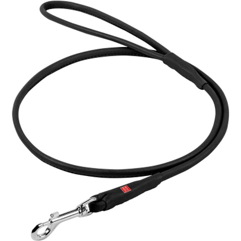 Повідець для собак WAUDOG Soft круглий XS d4 Д 183 см чорний (73471)