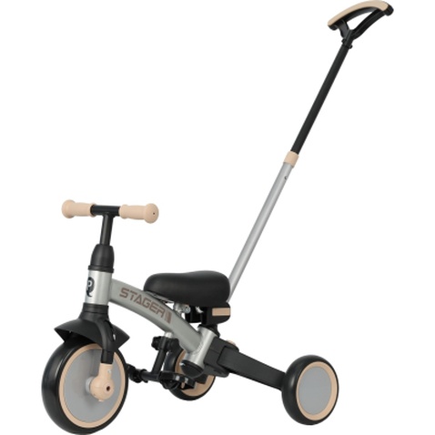 Дитячий велосипед QPlay Stager 3 в 1 з ручкою, біговел, Silver (T80STAGERSilver)
