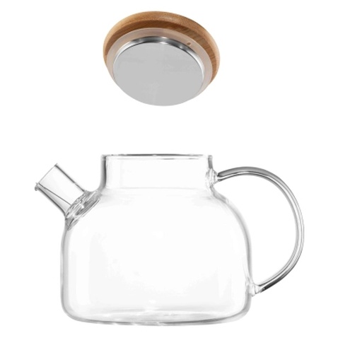 Заварник Ardesto Gemini боросилікатне скло бамбук прозорий 1000мл (AR3010GBM)