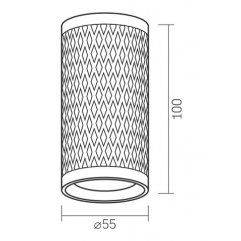 Світильник точковий Videx під лампу GU10 SPF02A накладний чорна призма (VL-SPF02A-BP)